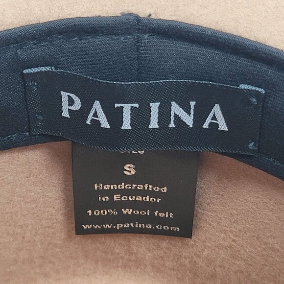 Patina Women's Tan Wool Felt Handcrafted Hat Size Small - Picture 8 of 10